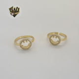 (1-3034-3) Gold Laminate - Happy Face Ring - BGO