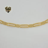 (1-0496) Gold Laminate - 8mm Alternative Link Bracelet - 7" - BGO - Fantasy World Jewelry