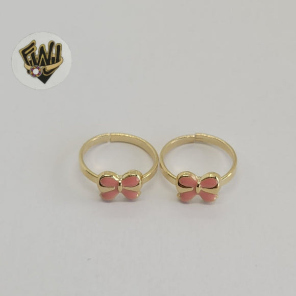 (1-3120-1B) Gold Laminate -Bow Toe/Child Ring - BGF - Fantasy World Jewelry