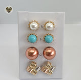 (1-1051) Gold Laminate Earrings - BGO - Fantasy World Jewelry