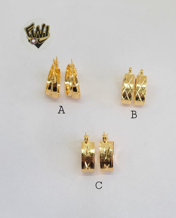 (1-2544) Gold Laminate Hoops - BGO - Fantasy World Jewelry