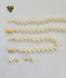 (MSET-08) Gold Laminate - Mallorca Pearls Set - BGF - Fantasy World Jewelry