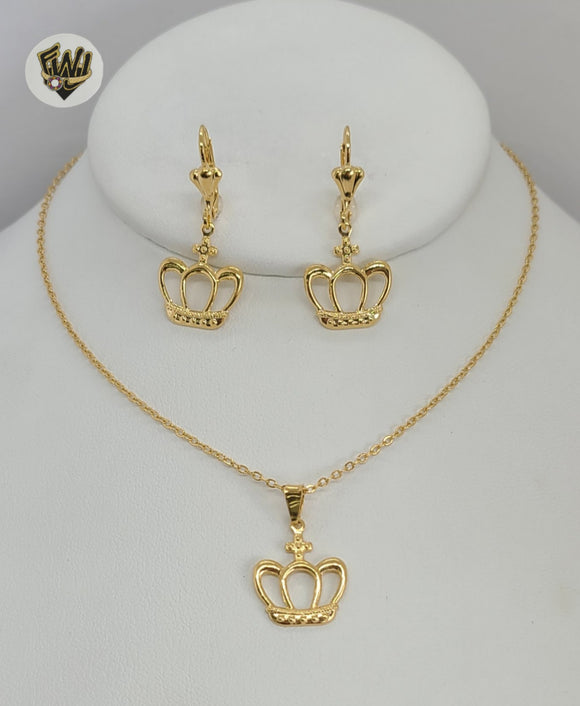 (1-6114) Gold Laminate- Crown Set - BGO - Fantasy World Jewelry