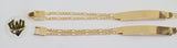 (1-60077) Gold Laminate - 6mm Figaro Link Men Bracelet w/Plate - 9" - BGO - Fantasy World Jewelry