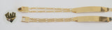 (1-60077) Gold Laminate - 6mm Figaro Link Men Bracelet w/Plate - 9" - BGO - Fantasy World Jewelry