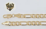 (1-0408) Gold Laminate - 5.5mm Figaro Bracelet -7.5'' - BGF - Fantasy World Jewelry