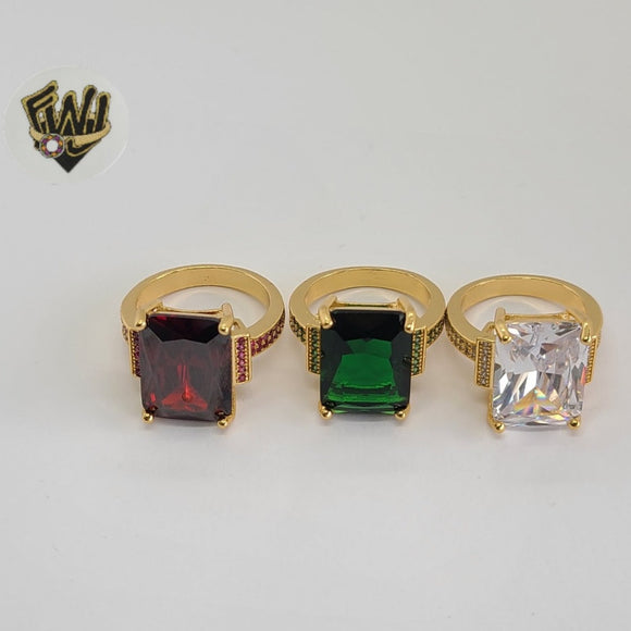 (1-3130-3) Gold Laminate - Color Crystal Ring - BGO - Fantasy World Jewelry