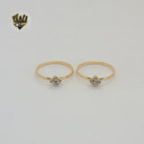 (1-3073) Gold Laminate - Zircon Ring - BGF - Fantasy World Jewelry