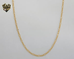 (1-1757) Gold Laminate - 3mm Figaro Link Chain - BGF
