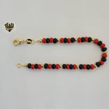 (1-0690) Gold Laminate - 4mm Elegua Beads Bracelets  -BGF - Fantasy World Jewelry