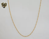 (1-1755) Gold Laminate - 2mm Figaro Link Chain - BGF