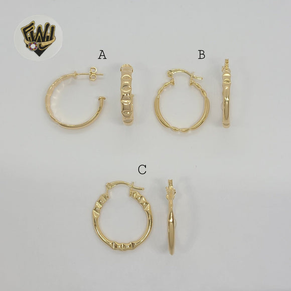 (1-2958) Gold Laminate - Hoops - BGF - Fantasy World Jewelry