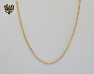 (1-1531-1) Laminado de oro - Cadena de eslabones de serpiente de 1,5 mm - BGF