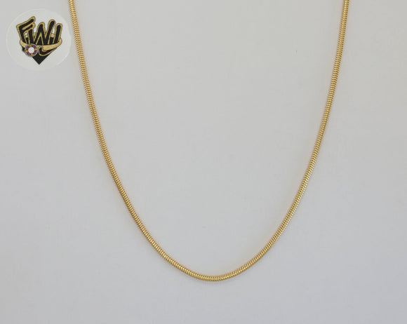 (1-1531-1) Gold Laminate - 1.5mm Snake Link Chain - BGF