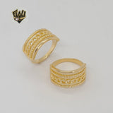 (1-3085) Gold Laminate - Four Band Ring - BGF - Fantasy World Jewelry
