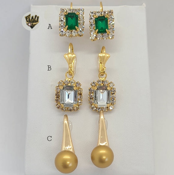 (1-1179) Gold Laminate - Earrings - BGF - Fantasy World Jewelry