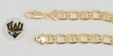 (1-60033) Gold Laminate - 8.5mm Marine Link Men Bracelet- 8" - BGF - Fantasy World Jewelry