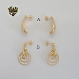 (1-1207) Gold Laminate - Thick Earrings - BGF