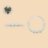 (2-5023) 925 Sterling Silver - Diamond Cut Balls Ring - Fantasy World Jewelry