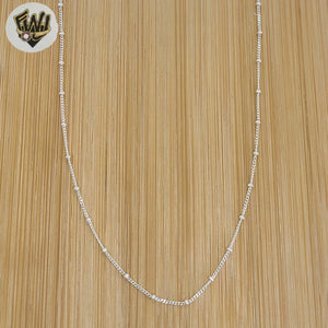 (2-8137) 925 Sterling Silver - 1mm Curb Link and Balls Chain.