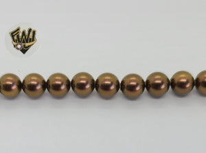 (MBEAD-48) 6mm Brown Pearls - Round - Fantasy World Jewelry