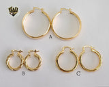 (1-2703) Gold Laminate Hoops - BGF - Fantasy World Jewelry