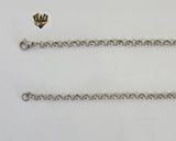 (4-3116) Stainless Steel - 4mm Rolo Link Chain. - Fantasy World Jewelry