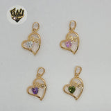 (1-2352) Gold Laminate - Love Heart Pendants - BGO - Fantasy World Jewelry