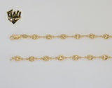 (1-1573) Laminado de oro - Cadena de eslabones huecos de 5,5 mm - BGF