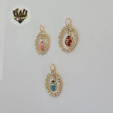 (1-2246) Gold Laminate - Ladybug Pendants - BGF