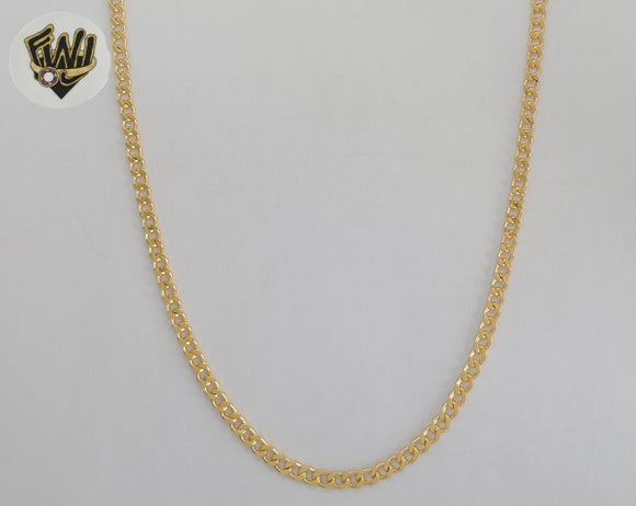 (1-1775) Gold Laminate - 3mm Curb Link Chain - BGF