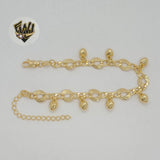 (1-0487) Gold Laminate Bracelet - Alternative Charms Bracelet - BGF - Fantasy World Jewelry