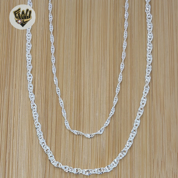 (sv-sp-02) 925 Sterling Silver - Singapore Chains. - Fantasy World Jewelry