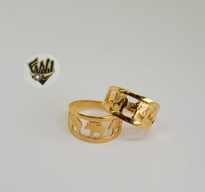 (1-3047) Gold Laminate - Elephant Ring - BGO - Fantasy World Jewelry