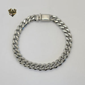(4-4067) Stainless Steel - 9mm Curb Link Bracelet - 8.5" - Fantasy World Jewelry