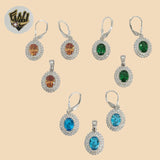 (2-6319) 925 Sterling Silver - Zircon Set. - Fantasy World Jewelry