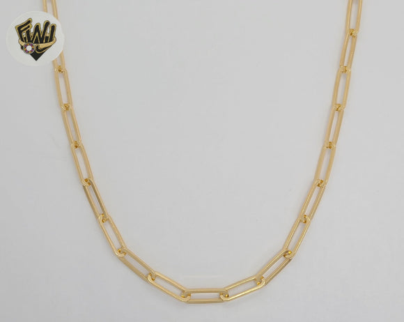 (1-1814 G-I) Gold Laminate - 5mm Paper Clip Link Chain - BGF