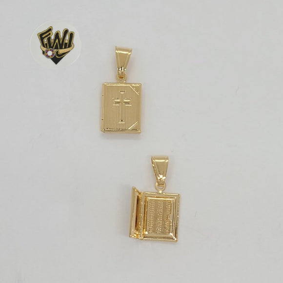 (1-2278) Laminado de Oro - Colgantes de Medallón Abierto - BGF