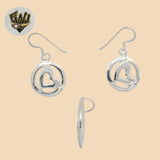 (2-6705) 925 Sterling Silver - Alternative Heart Set. - Fantasy World Jewelry