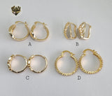 (1-2970) Gold Laminate Hoops - BGO - Fantasy World Jewelry
