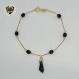 (1-0692) Gold Laminate - 1mm Figa Hand Bracelet - 7.5" - BGF - Fantasy World Jewelry