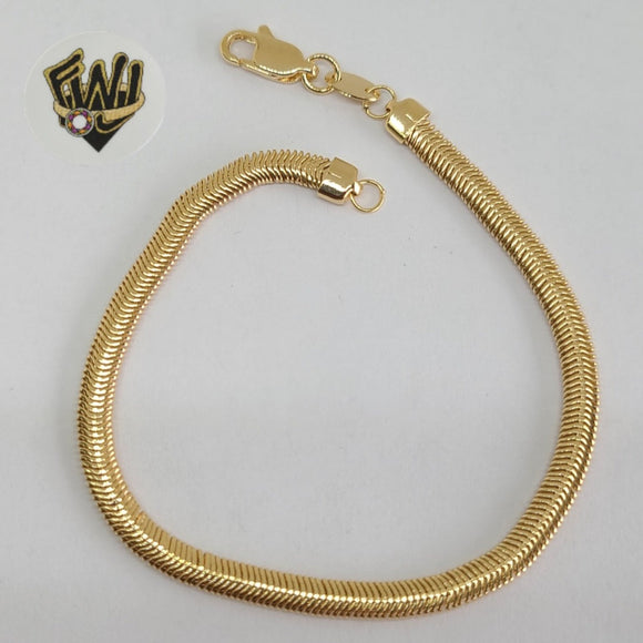 (1-0475-1) Gold Laminate Bracelet - 4mm Magic Herringbone Bracelet - 7