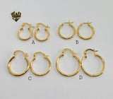 (1-2809) Gold Laminate - Plain Hoops - BGO - Fantasy World Jewelry