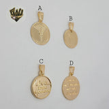 (1-2096) Laminado Oro - Colgantes Medalla - BGF
