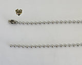 (4-3162-B) Stainless Steel - 4mm Balls Link Chain - 30" - Fantasy World Jewelry
