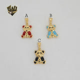 (1-2230) Gold Laminate - Teddy Bear Pendants - BGF