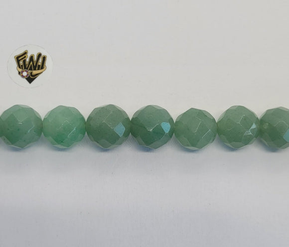 (MBEAD-289) 12mm Jade Faceted Beads - Fantasy World Jewelry