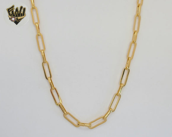 (1-1540-C) Gold Laminate - 5mm Long Rolo Paper Clip Link Chain - BGO
