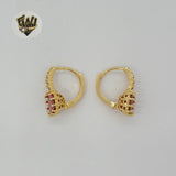 (1-2675) Gold Laminate - Zircon Hoops - BGO - Fantasy World Jewelry