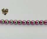 (MBEAD-26-2) 6mm Two-Tone Pearl - Round - Fantasy World Jewelry